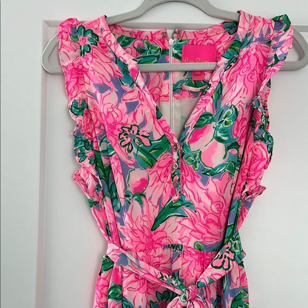 Lilly Pulitzer Hot Pink Floral Maxi Dress
